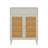 31.49" Mint Green Wooden Shoe Cabinet With Rattan Doors And Drawer