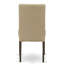 5 Piece Dining Table Set for 4 Includes a Round Kitchen Table and 4 Brown Linen Fabric Parson Dining Chairs, 42x42 Inch, Cappuccino-453227874-453227875-504545672