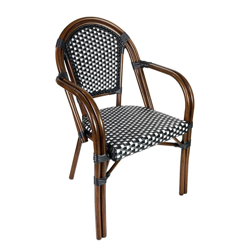 Chaise de patio Arms par Chivari, Noir / blanc