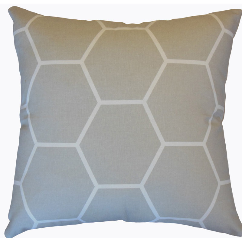 Olivia Square Pillow Cover & Insert, Height(18") x Width(18"), Ligbht Gray