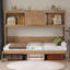 Lit escamotable simple Burkhalter avec station de charge et rangement pour chambre d'amis, petite chambre-116251356