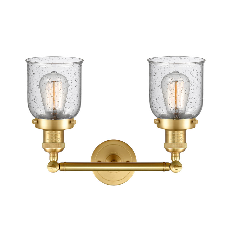Éclairage de salle de bain à intensité variable 2 lumières Aloysia, Or satiné