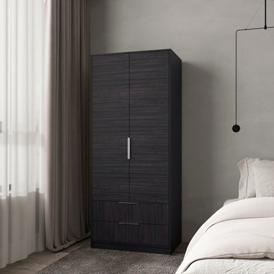 Armoire 2 tiroirs 2 tiroirs avec tringle