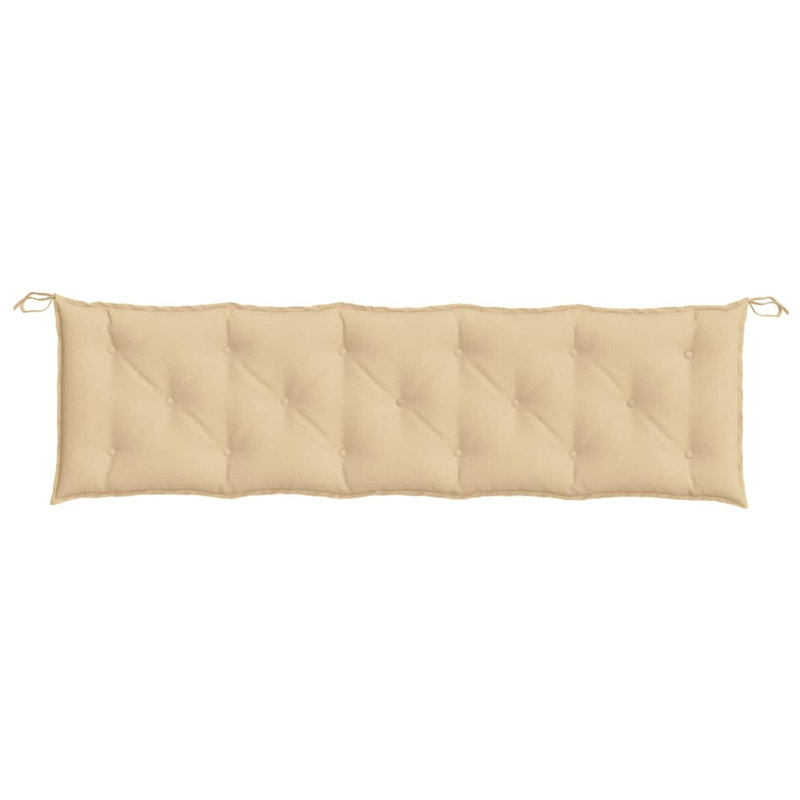 Ebern Designs Garden Bench Cushion 2.8" Fabric, Melange Beige, 70.9" W x 19.7" D