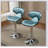 Masaccio Upholstery Airlift Adjustable Swivel Barstool with Chrome Base, Set of 2-458818466