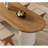 Nordic solid wood oval dining table