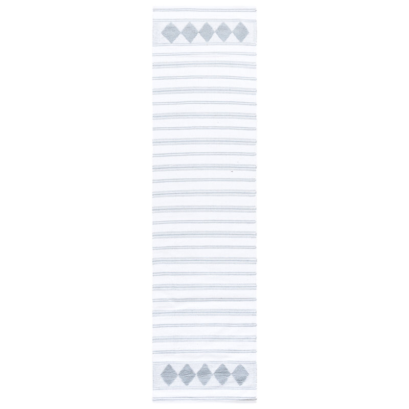 Breckenridge Flat Weave Cotton Geometric Rug, Runner 2'3" x 9'