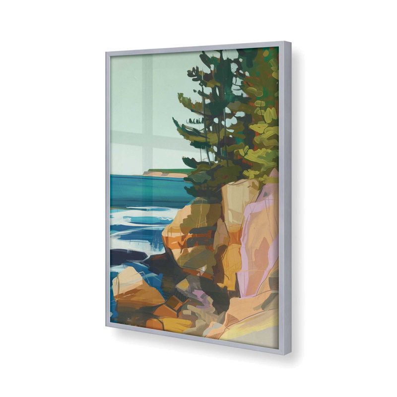 «Seacliff Whispers V2», impression encadrée sur papier par Azure Artisanal Studio, H 17,25 po x l 13,25 po x P 1,25 po