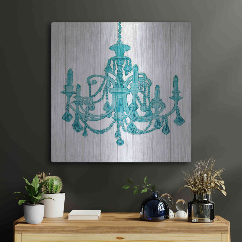 «Luxurious Lights III Turquoise» par James Wiens, H 24 po x l 24 po