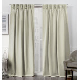 Kochi Light Filtering Linen Blend Grommet Top Curtain Panel Pair
