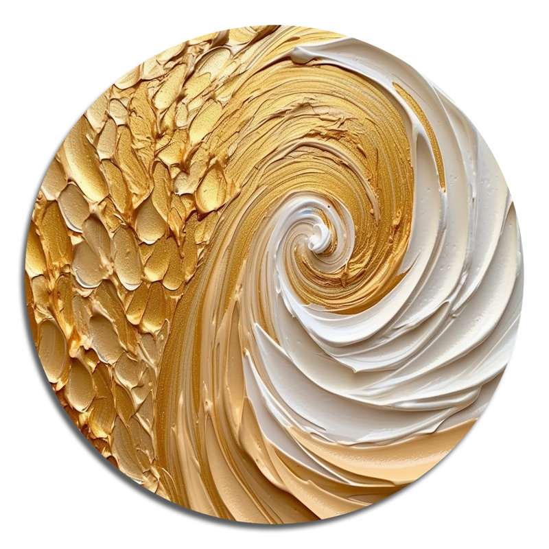 Orchimont - Art abstrait rond en métal, H 29 po x l 29 po