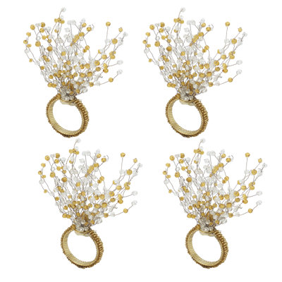 Rond de serviette orné de perles