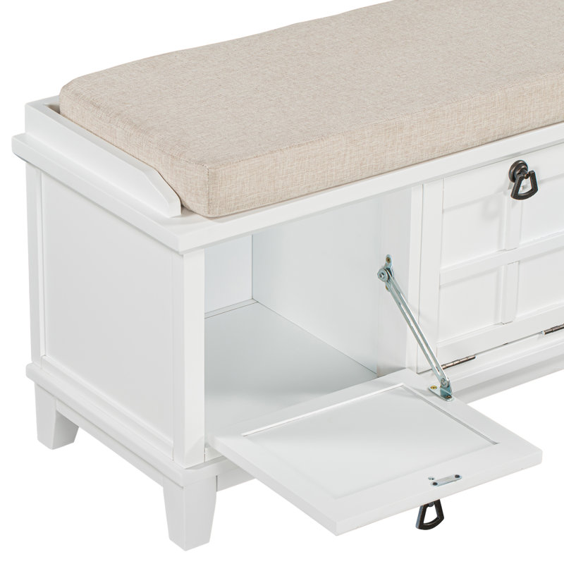 Banc de rangement Alfiero, Blanc
