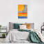 Abstrait soleil reflété sur toile jaune moderne-720266822