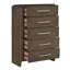 Mobilier de chambre classique classique contemporain à finition noyer foncé 1pc
