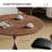 Nut-brown Round Solid Wood Dining table-119467285