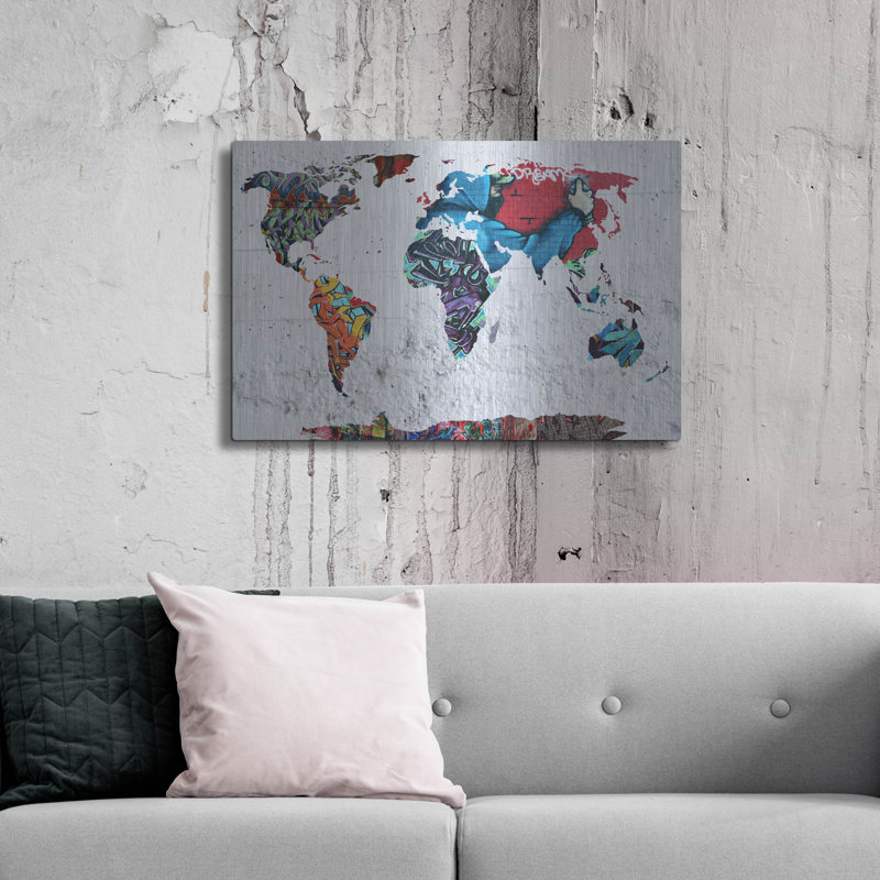«Map Graffiti» par Mark Ashkenazi, H 24 po x l 36 po
