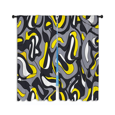 Paire de rideaux obscurcissant en polyester Quintonio