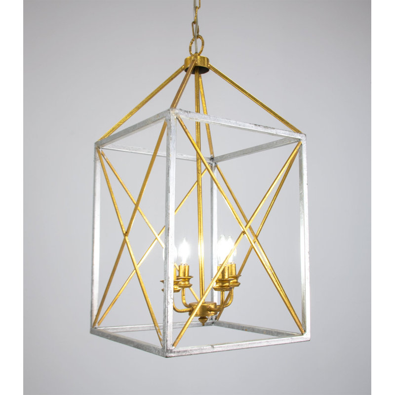 Megan 4 - Light Chandelier, Silver