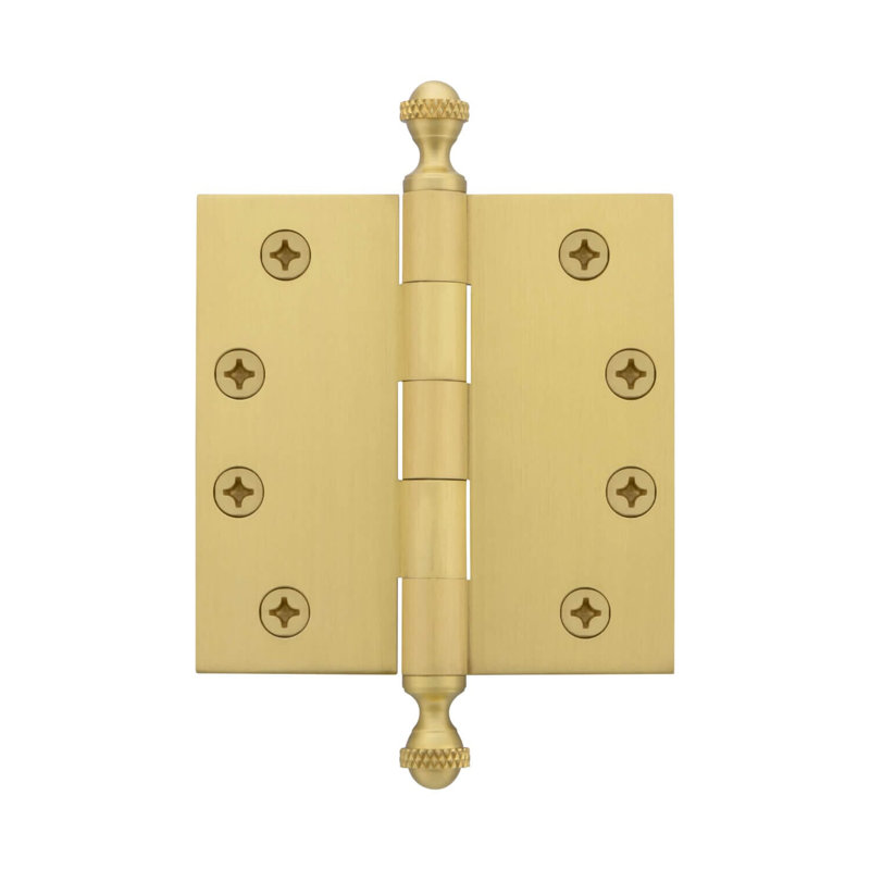 4'' x 4'' Brass Butt Bearing Hinge