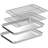 Quarter Sheet Pan With Cooling Rack Set [2 Baking Sheets + 2 Baking Racks], Stainless Steel Cookie Sheets，Silver