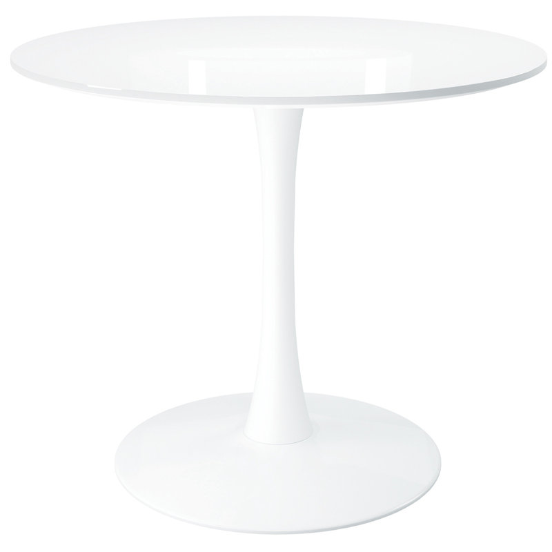 Normant 36" White Metal Dining Table