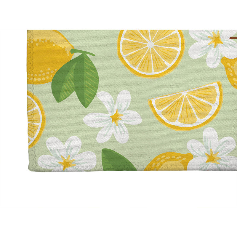 Lemmie Decorative Outdoor Area Rug, Green, Rectangle 5' x 3'