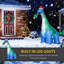 Dinosaure gonflable de 11 pi avec arbre de Noël, lumières DEL et installation facile pour les décorations extérieures des Fêtes