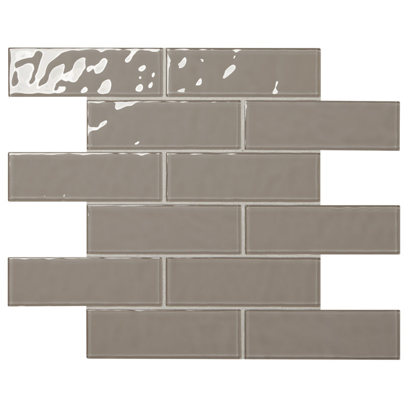 Carreau de mosaïque en verre 2 "x 6" Itona Tile (ensemble de 15) (14,40 pieds carrés par carton)