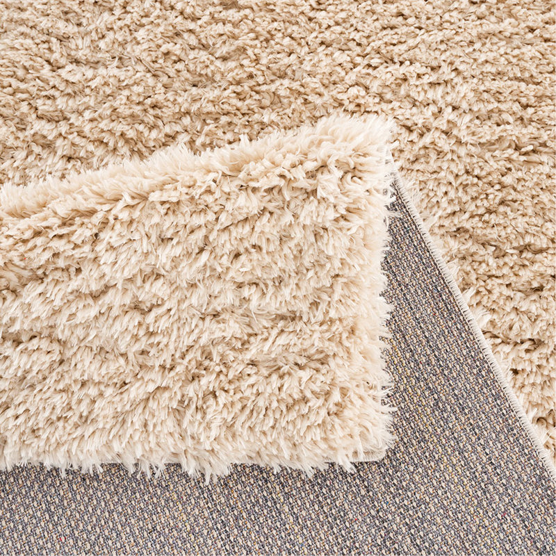 Super Soft Polyester Shag Area Rug, Rectangle 5'3" x 7'
