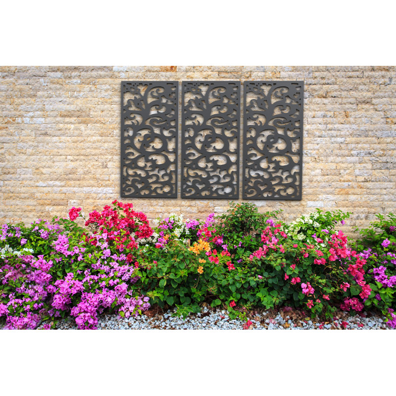 Natural Garden Screen  120x60cm, Black