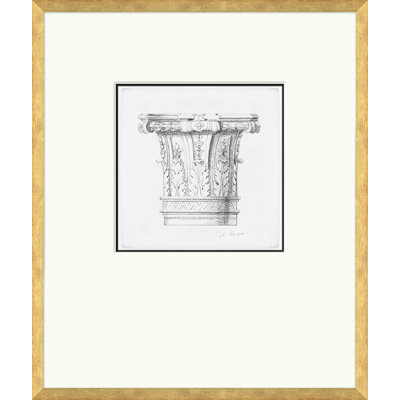 Black And White Columns Print by Bespoke By Baker
