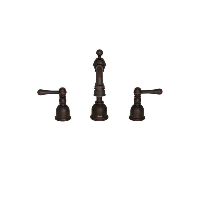 Opulence Widespread Bathroom Faucet with Drain Assembly, Tumbled Bronze