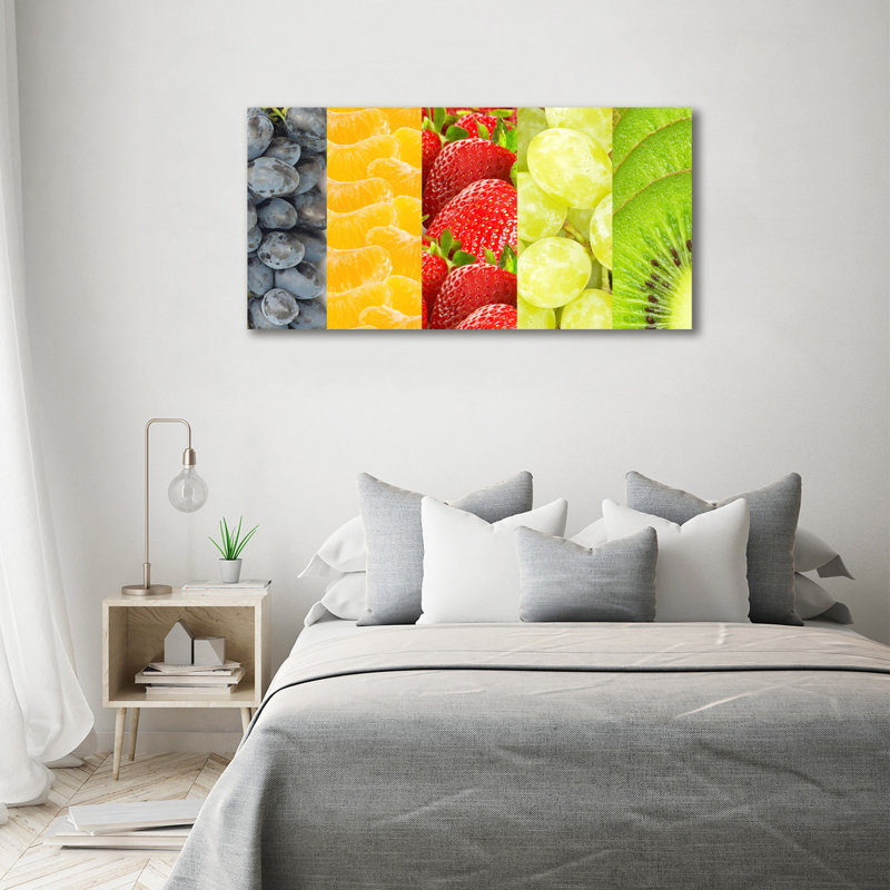 Colourful Fruits - Print, Wrapped Canvas, 70cm H x 140cm W x 2cm D