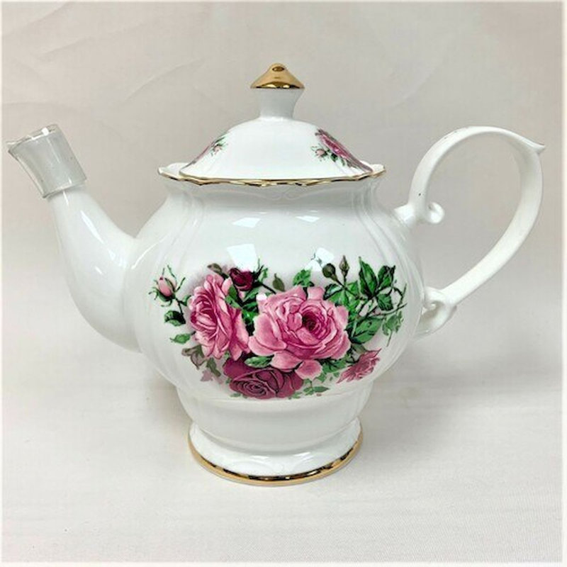 Rosdorf Park Aleck 27oz. Floral Teapot