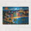 Art mural en métal luxueux «Vibrant Coastal Harmony» par Doron David, 16 po x 12 po-1469109103