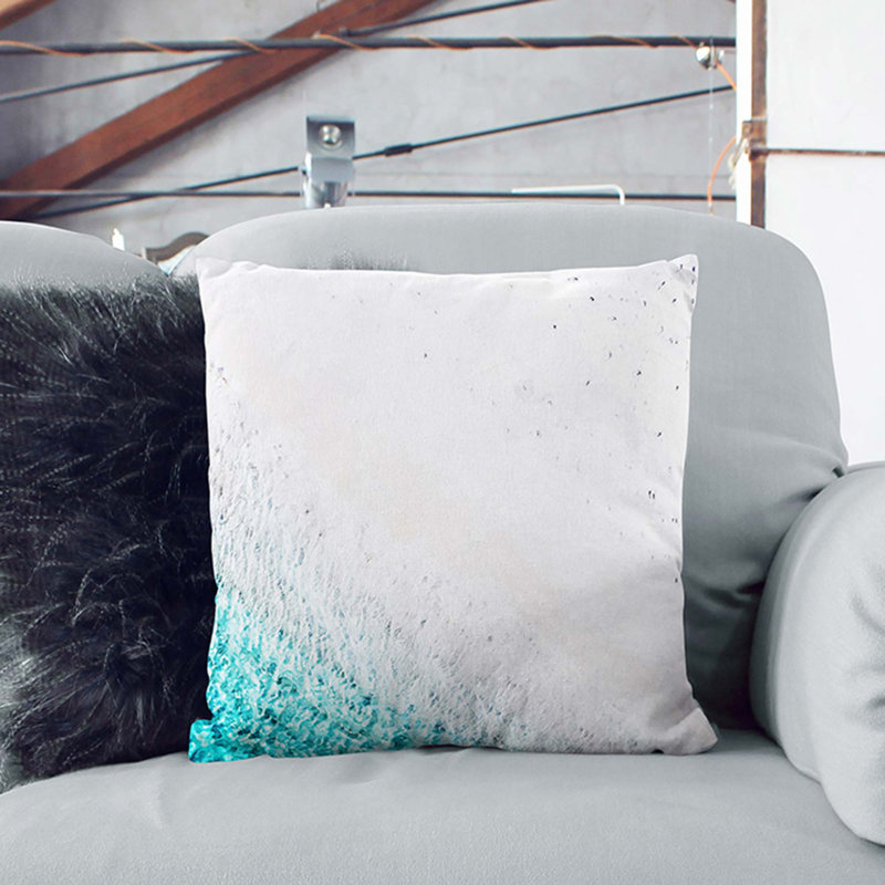 Abstract Square Cushion, 40 x 40 cm, Stone