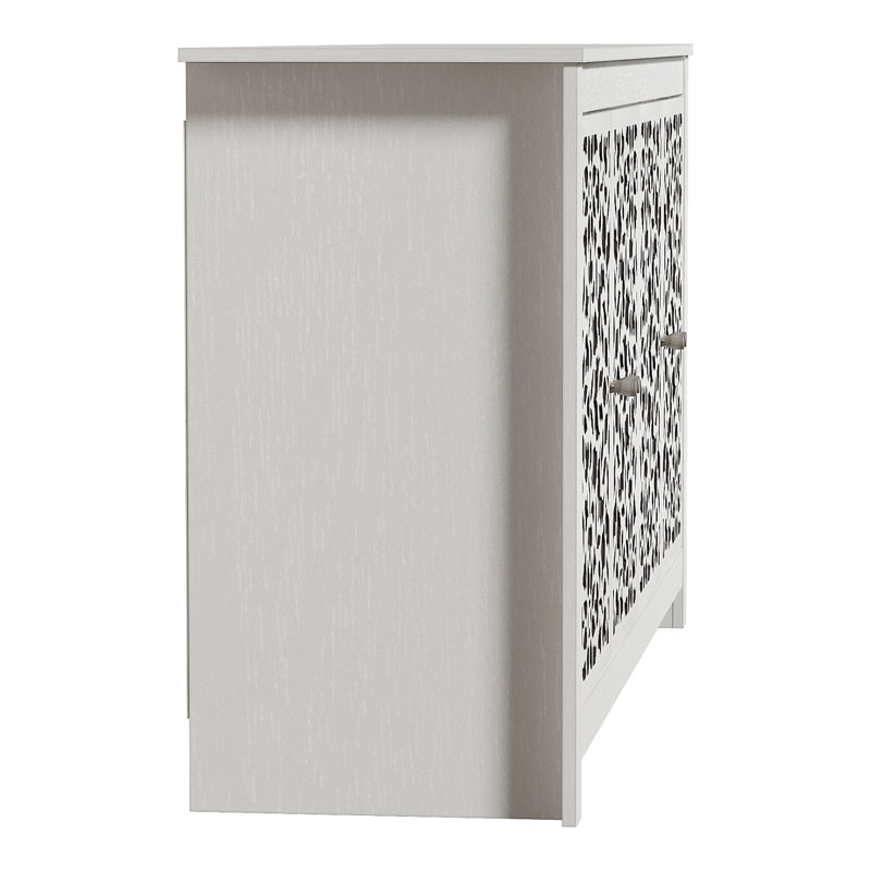Arrastia Traditional Coordinated Dining Storage Sideboard Set Of 2, Pearl White Oak