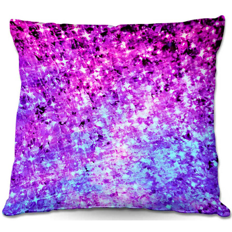 Coussin décoratif à l’orchidée pour canapé de galaxie, 16 po x 1 po