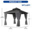 Pavillon de jardin en aluminium à toit double avec toit rigide-112917708-93908574