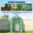 6-shelf Portable Walk-in Greenhouse, Outdoor Plant Greenhouse With Uv-resistant Pe Cover And Roll-up Zipper Door, Green