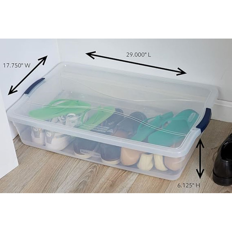 Rubbermaid Cleverstore Clear 41 Qt Plastic Storage Bins with Lids, 4-Pack, 4 Pack