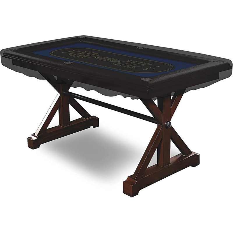 Housse de table de poker polyvalente pour l'intérieur et l'extérieur, Noir, L 48 po x l 100 po