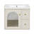 24" Wall Mounted Single Bathroom Vanity with Ceramic Top-1256743556