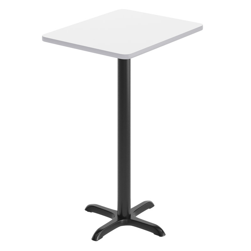 Plateau de table en stratifié Jaramillo, L 30 po x L 24 po, Hauteur de la barre (hauteur de 43,13 po), Blanc