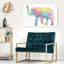 Éléphant floral - Impression sur toile-2094225402-2094225403
