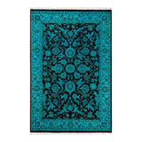 Overyed One-of-a-Kind Rectangle 4'2" X 6'3" Hand Knotted Area Rug