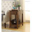 Table de bout rectangulaire en bois avec rangement de style transitionnel Bhairavi-127840020-24748827