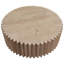Webster 33" Round Reclaimed Pine Block Coffee Table with Fluted Edge