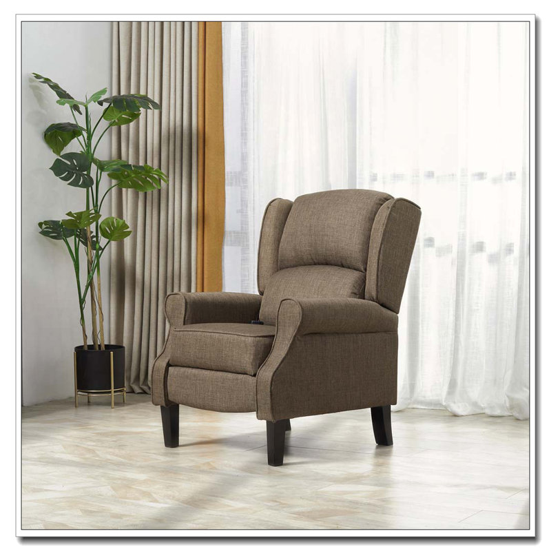 Fauteuil inclinable manuel de massage avec télécommande, Brun